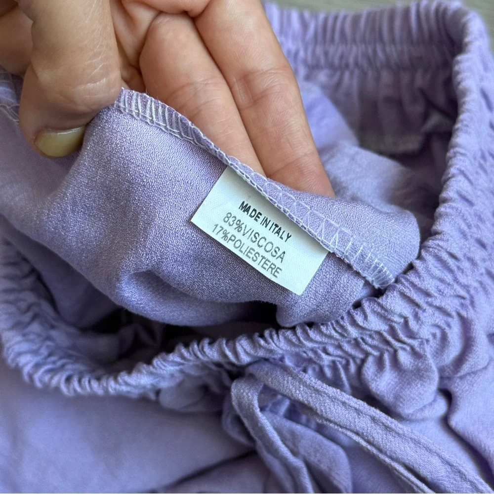 Coastal Bloom Lavender Wide-Leg Pants - Picture 3 of 8